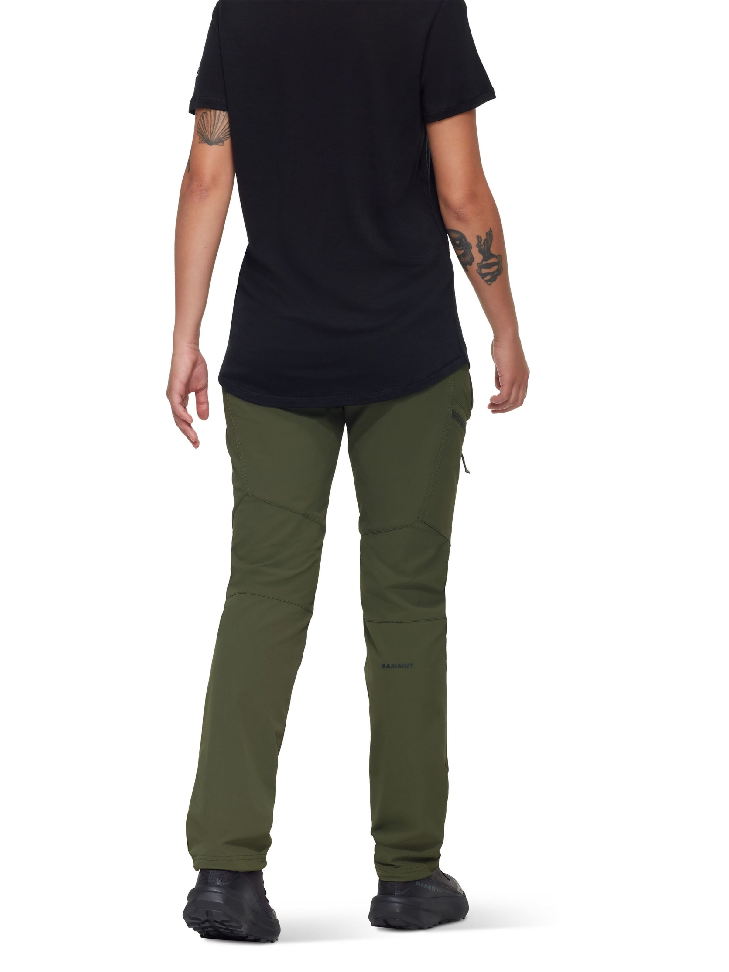 MAMMUT Regular Outdoor Pants 'Runbold Guide' in Green