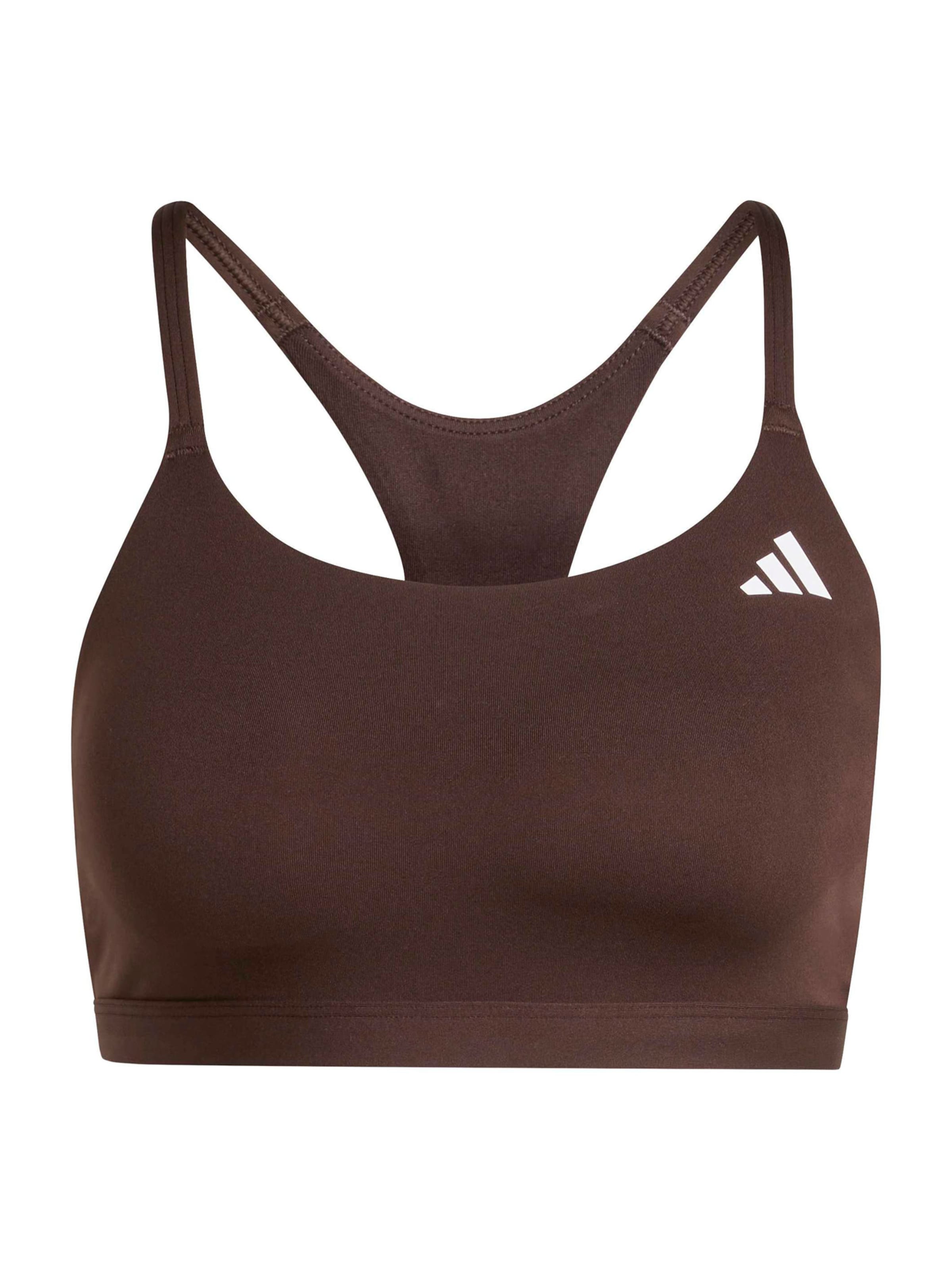 Bustier Soutien-gorge de sport 'OPT ESS' ADIDAS PERFORMANCE en marron : devant
