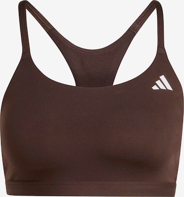 ADIDAS PERFORMANCEBustier Sportski grudnjak 'OPT ESS' - smeđa boja: prednji dio