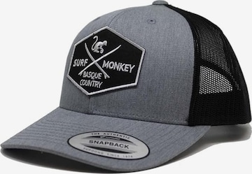 Surf Monkey Athletic Cap in Grey: front