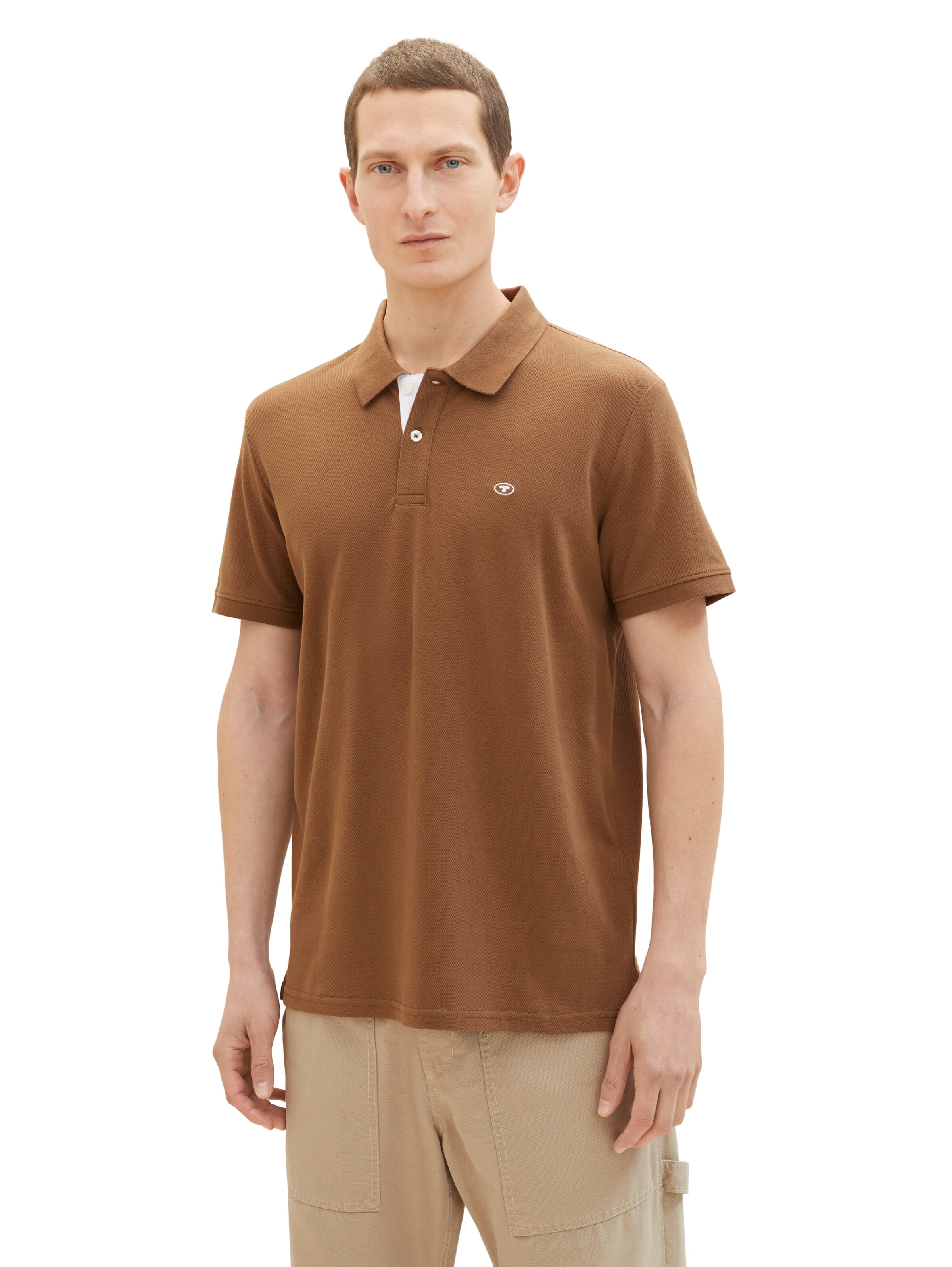 TOM TAILOR Shirt in Bruin: voorkant
