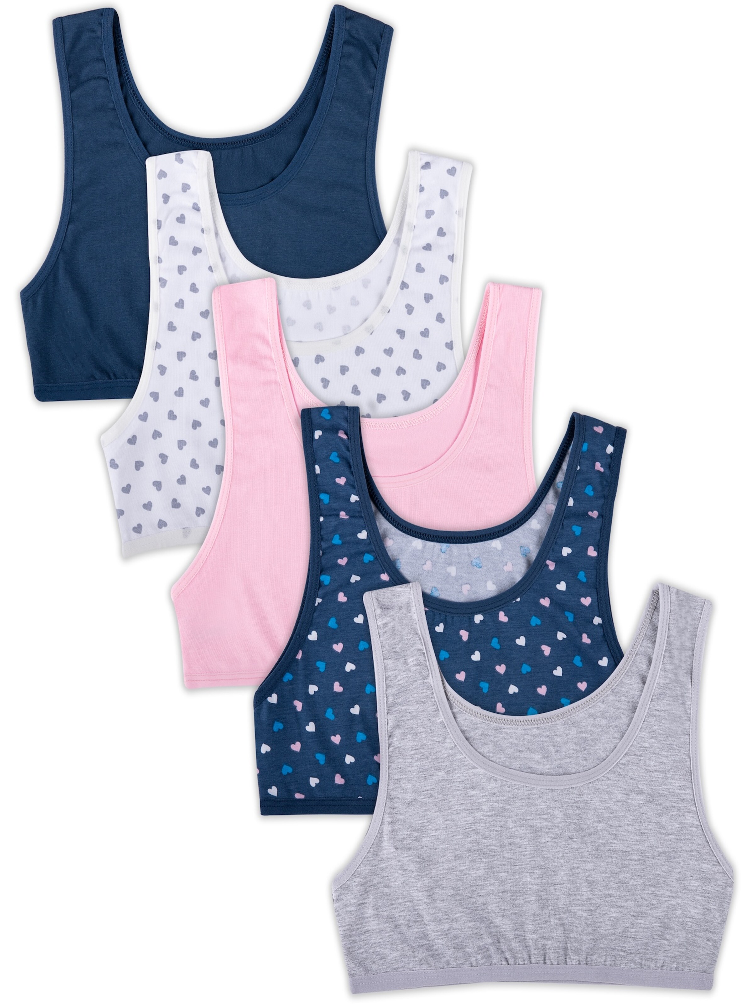 LOREZA Unterhemd 'Mädchen Bustier Evelyn'‌‌ in Mischfarben: Vorderseite