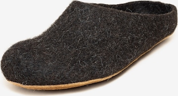 MagicFelt Slippers 'Filzpantoffel Magicfelt 713' in Brown: front