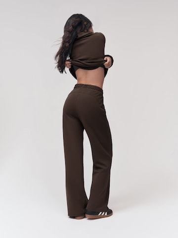 Wide leg Pantaloni di Osia in marrone