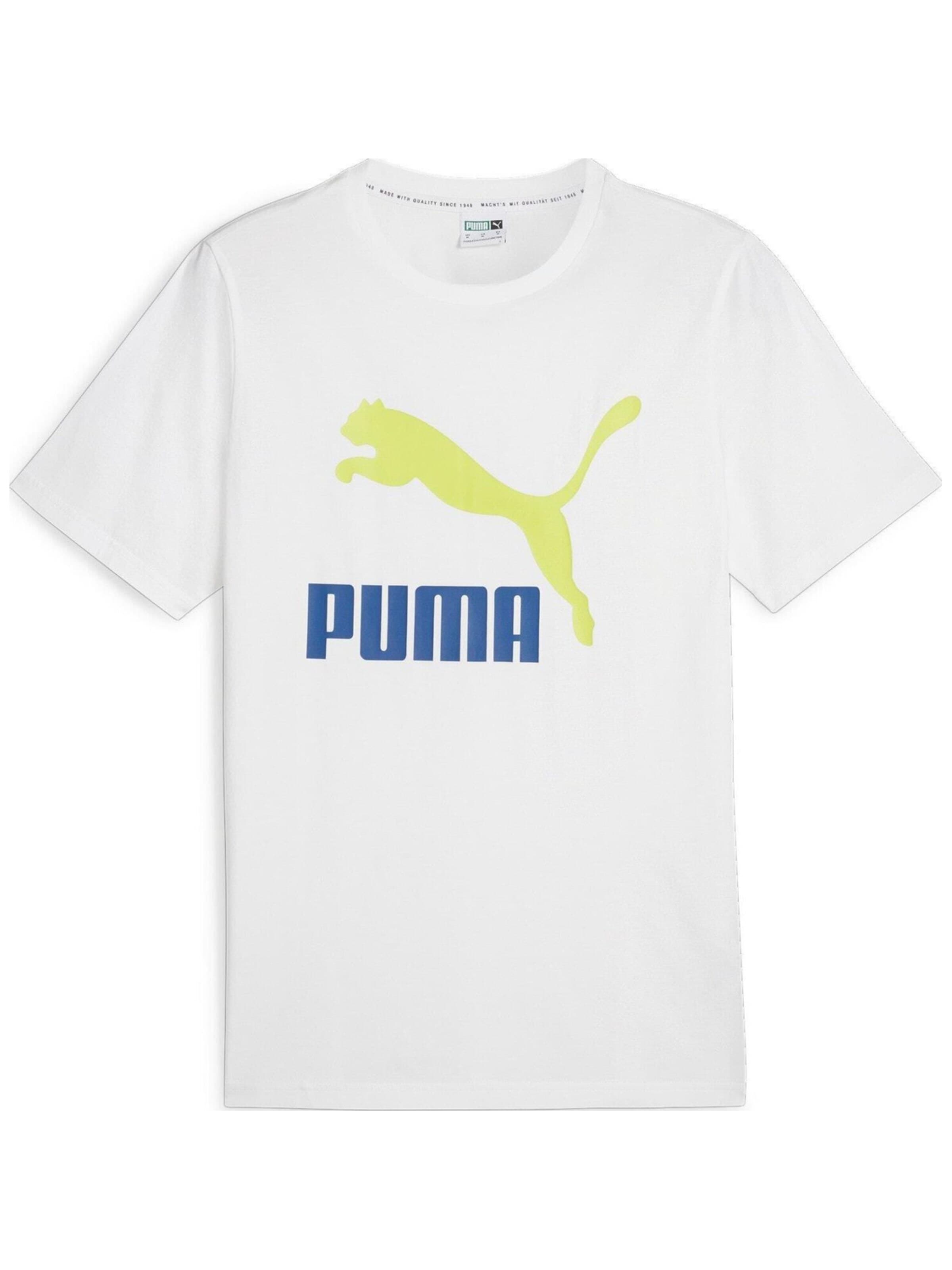 PUMA Shirt 'Puma Classics Logo Tee S' in XL in de kleur Wit, Productweergave