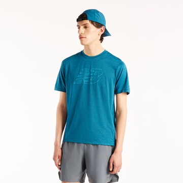 new balance - Camiseta funcional 'RC Essential Graphic T-Shirt' en azul: frente