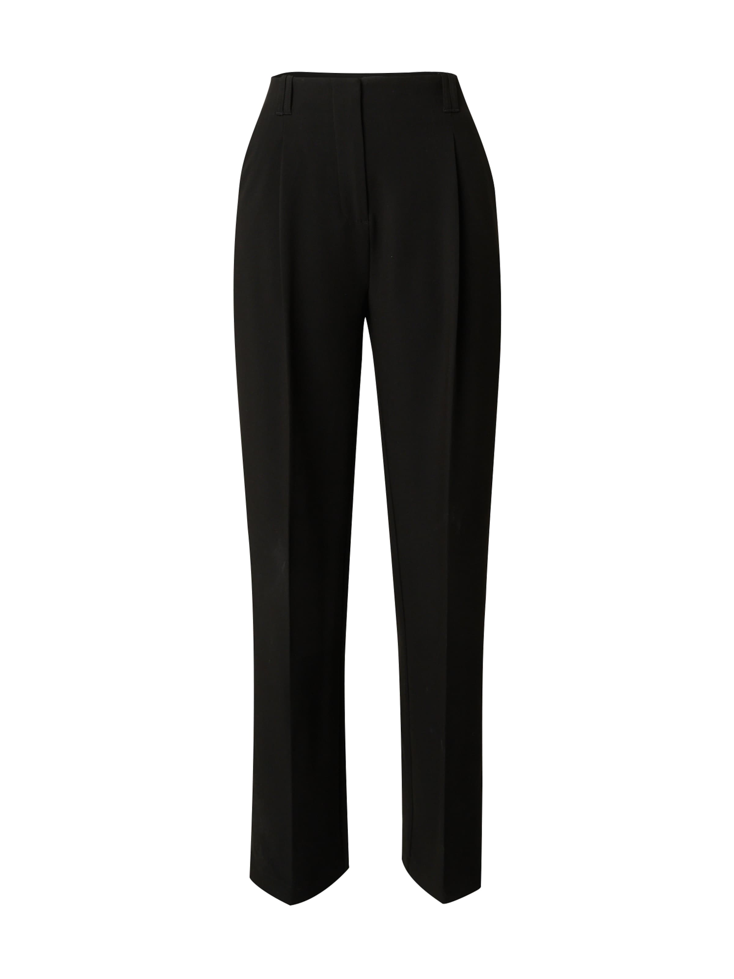 OUT OF ORBIT Pleat-Front Pants &#x27;Melissa&#x27; in Black: front