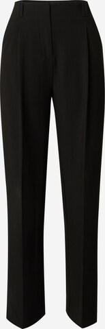 OUT OF ORBIT Regular Pleat-front trousers 'Melissa' in Black: front