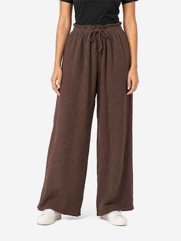Wide Leg Pantalon 'Liska ' Seasons of April en marron : devant