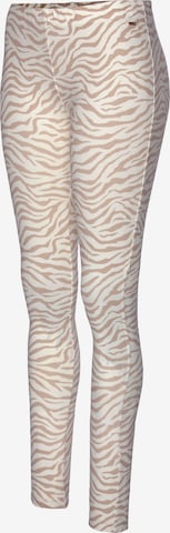 Skinny Pantalon de pyjama 'LAS Natural Shades Leggi' LASCANA en beige