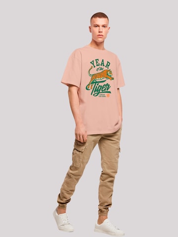 F4NT4STIC T-Shirt 'Stranger Things Hawkins Year of The Tiger 86 Netflix TV Series' in Orange