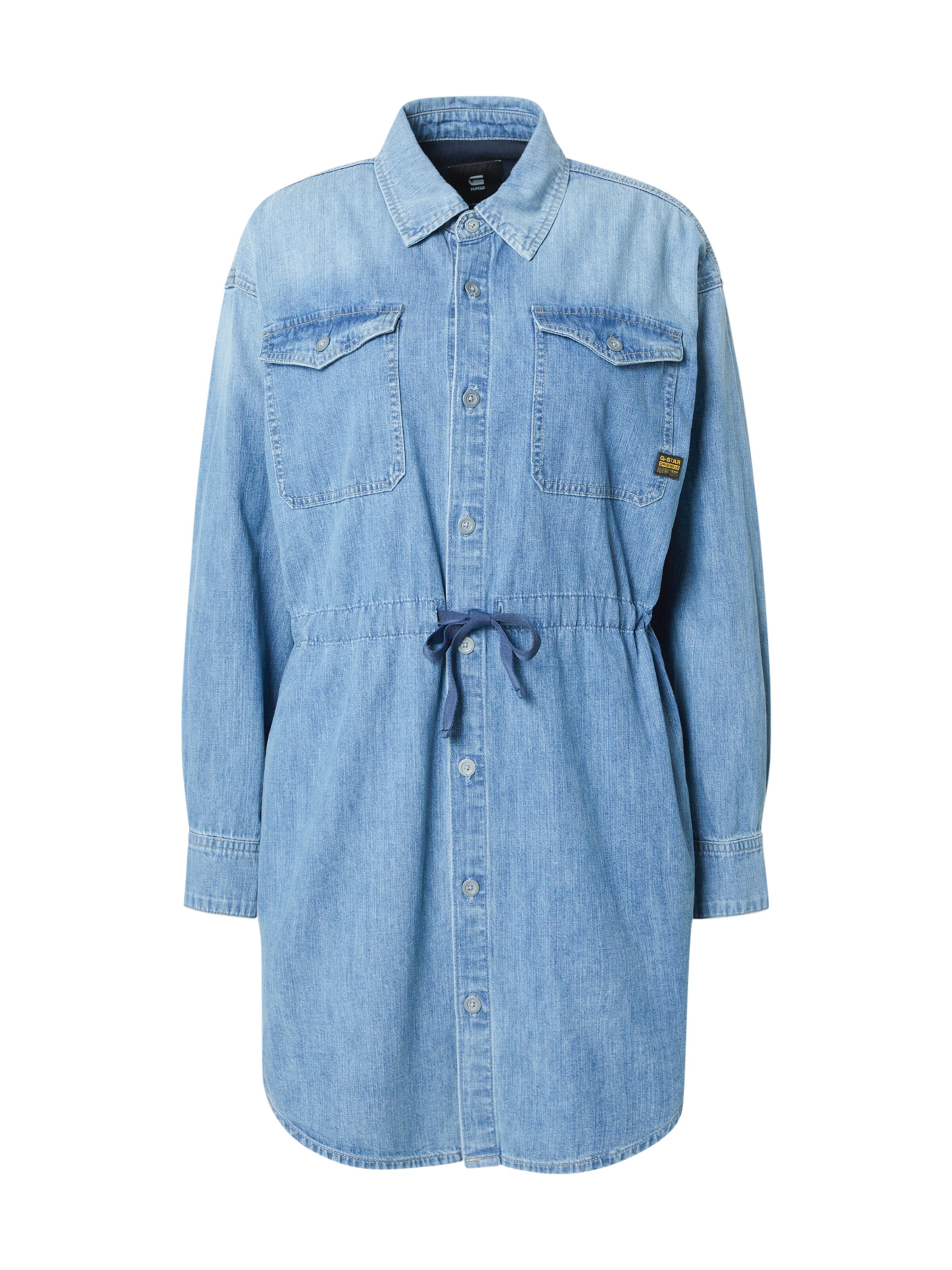 G-STAR Košeľové šaty - Modrá: predná strana