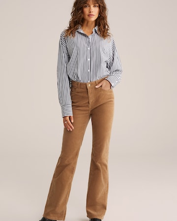 WE Fashion Regular Hose in Braun