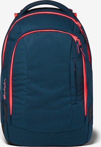 Satch Backpack in Blue: front