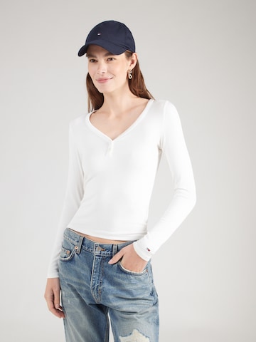 Tommy Jeans Tričko – bílá: přední strana