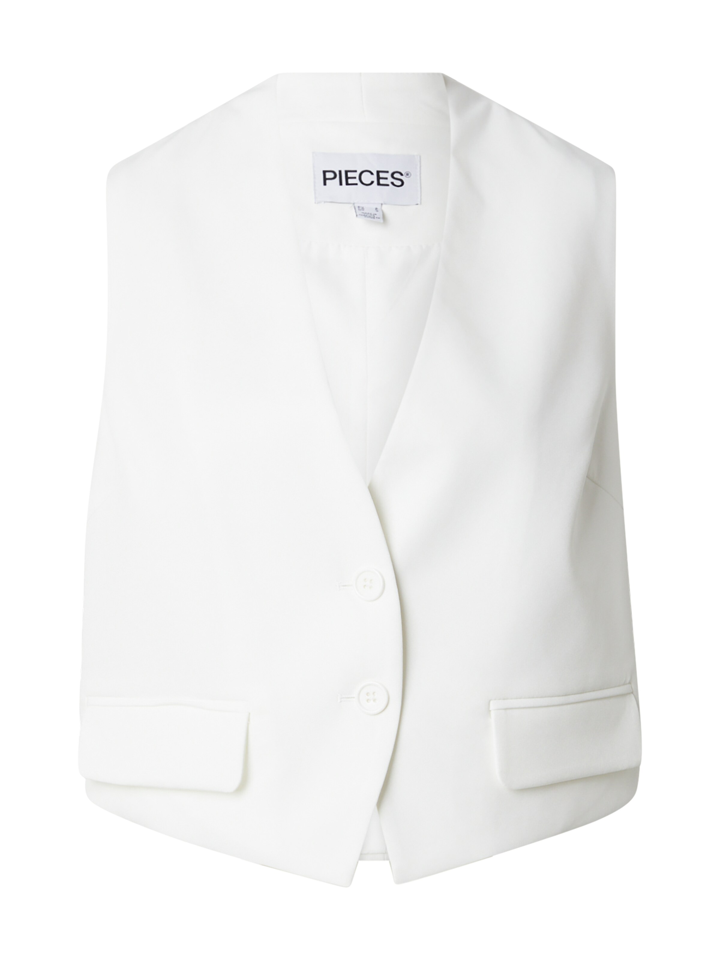 Gilet 'PCNIMORA ' PIECES en blanc : devant