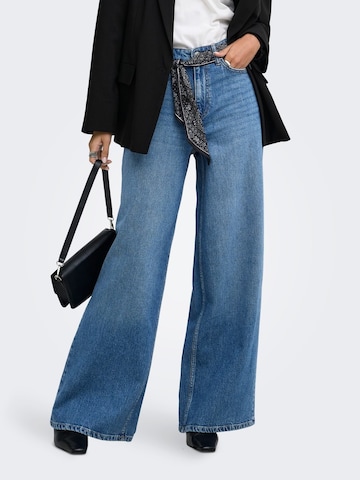 Jaqueline de Yong Wide leg Jeans 'JDYVERA' in Blauw: voorkant