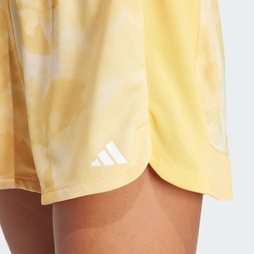 ADIDAS PERFORMANCE Regular Workout Pants ' Pacer Flower' in Yellow