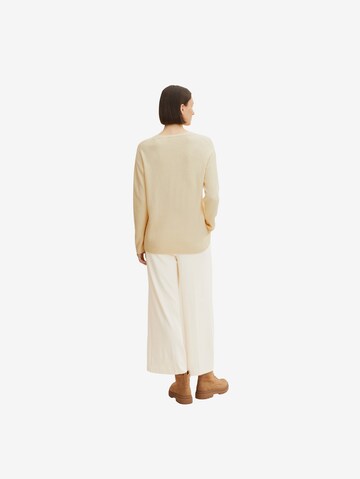 TOM TAILOR Pullover i beige