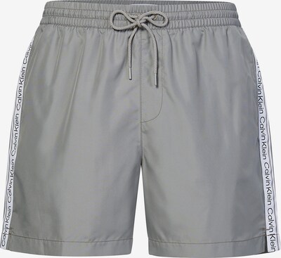 Calvin Klein Swimwear Badeshorts in grau / weiß, Produktansicht