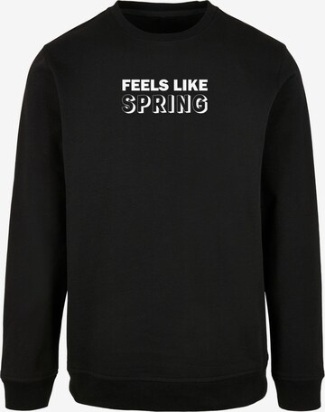 Felpa 'Spring - Feels Like' di Merchcode in nero: frontale