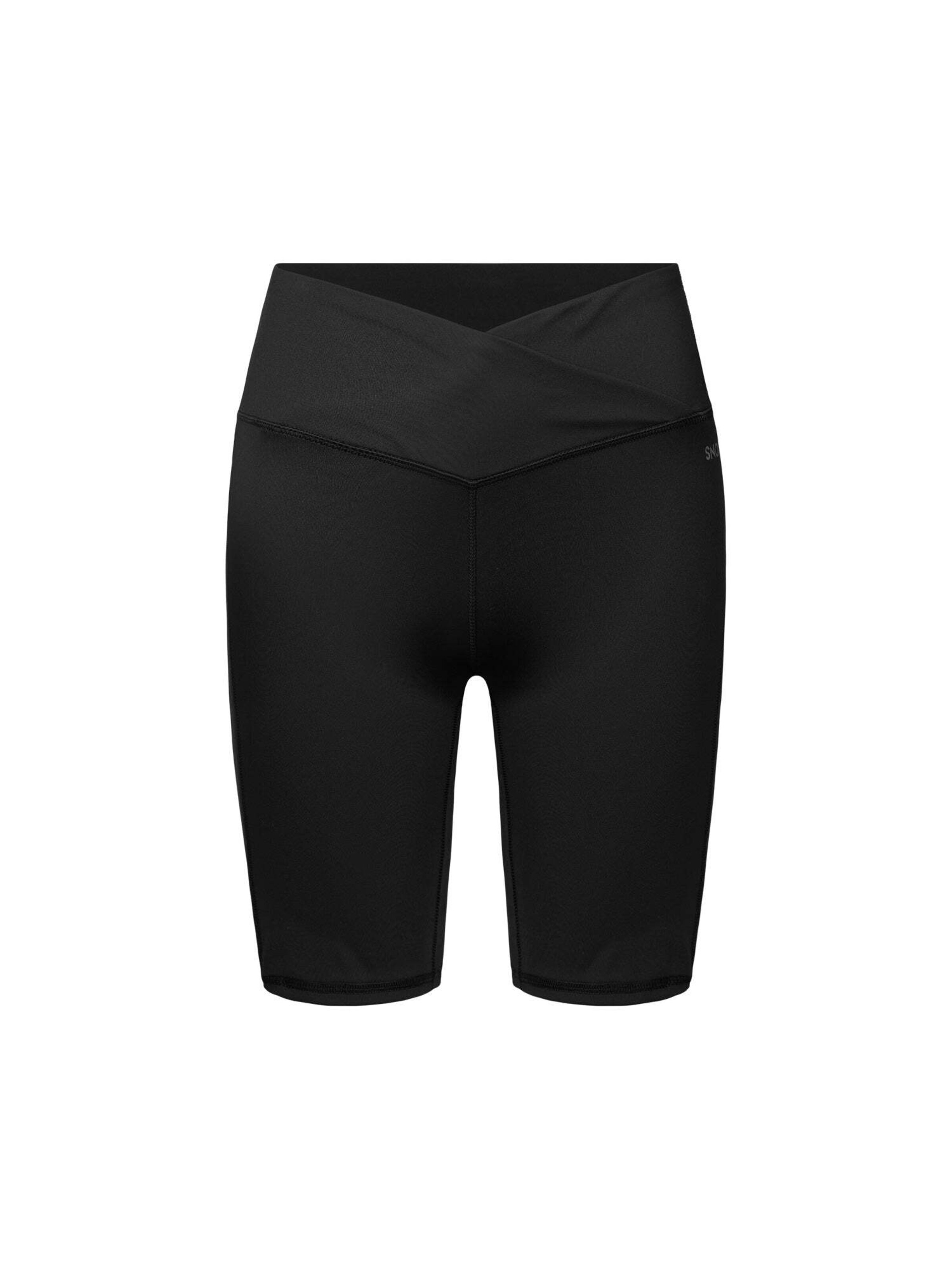 SNOCKS Skinny Sportshorts in Schwarz: Vorderseite