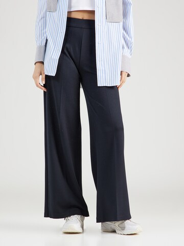 Wide leg Pantaloni con piega frontale di Marks & Spencer in blu: frontale