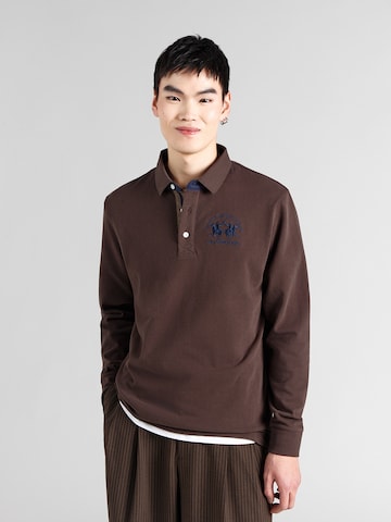 La Martina - Camisa em castanho: frente