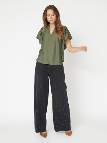 co'couture Blouse 'Hera' in Groen