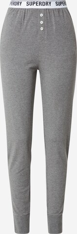 Superdry Tapered Pyjamabroek in Grijs: voorkant