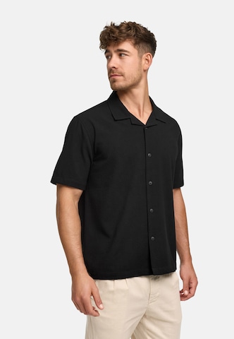 INDICODE JEANS Regular fit Button Up Shirt 'INDaminos' in Black