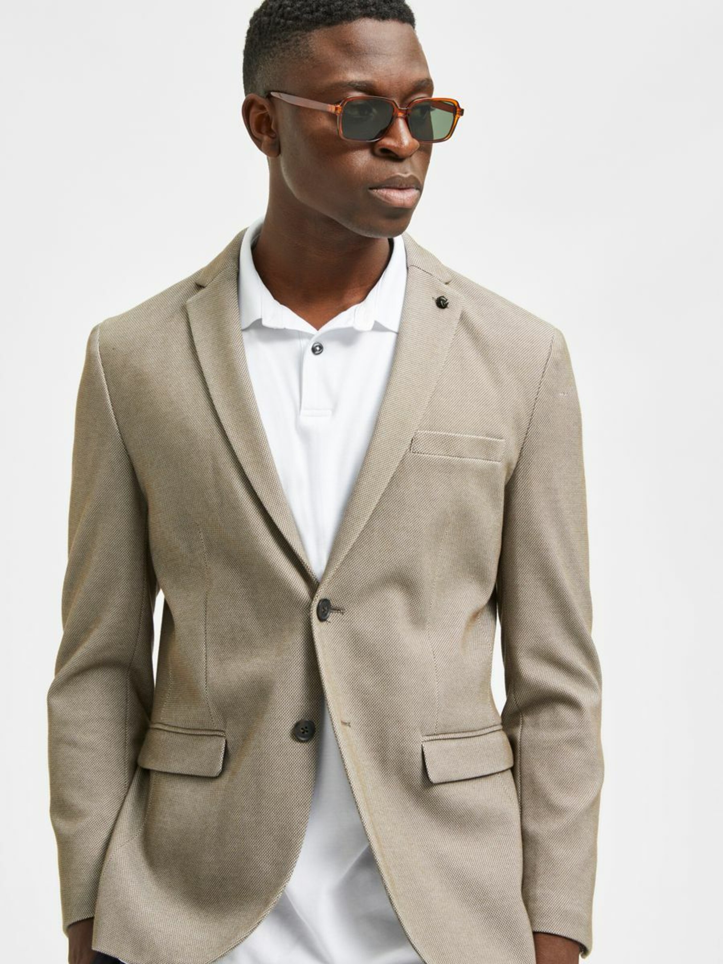 Männer Anzüge & Sakkos SELECTED HOMME Sakko 'ALVIN' in Sand - VF04405 Männer Anzüge & Sakkos SELECTED HOMME Sakko 'ALVIN' in Sand - VF04405