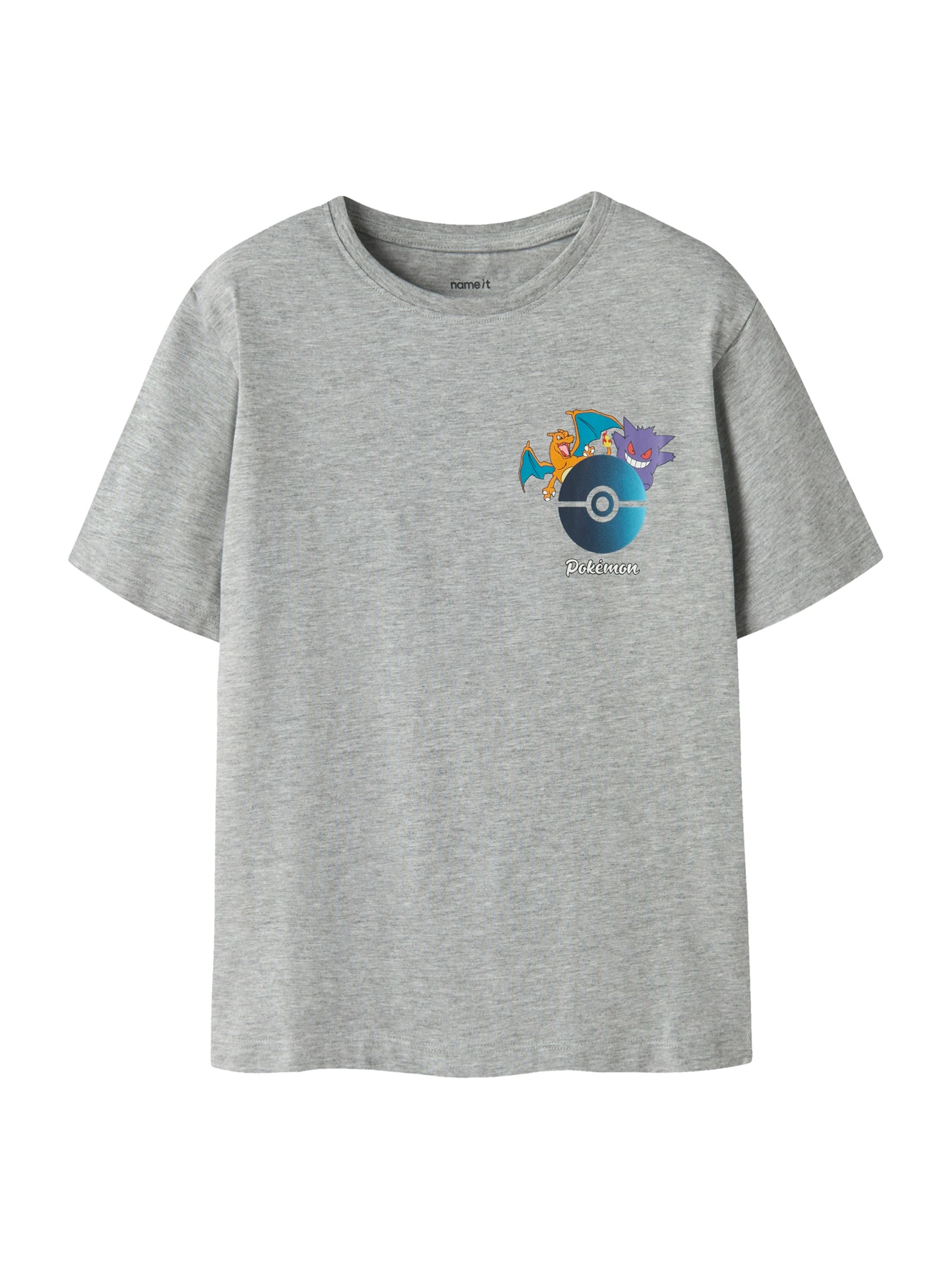 NAME IT - Camiseta 'NKMMATH POKEMON' en gris: frente