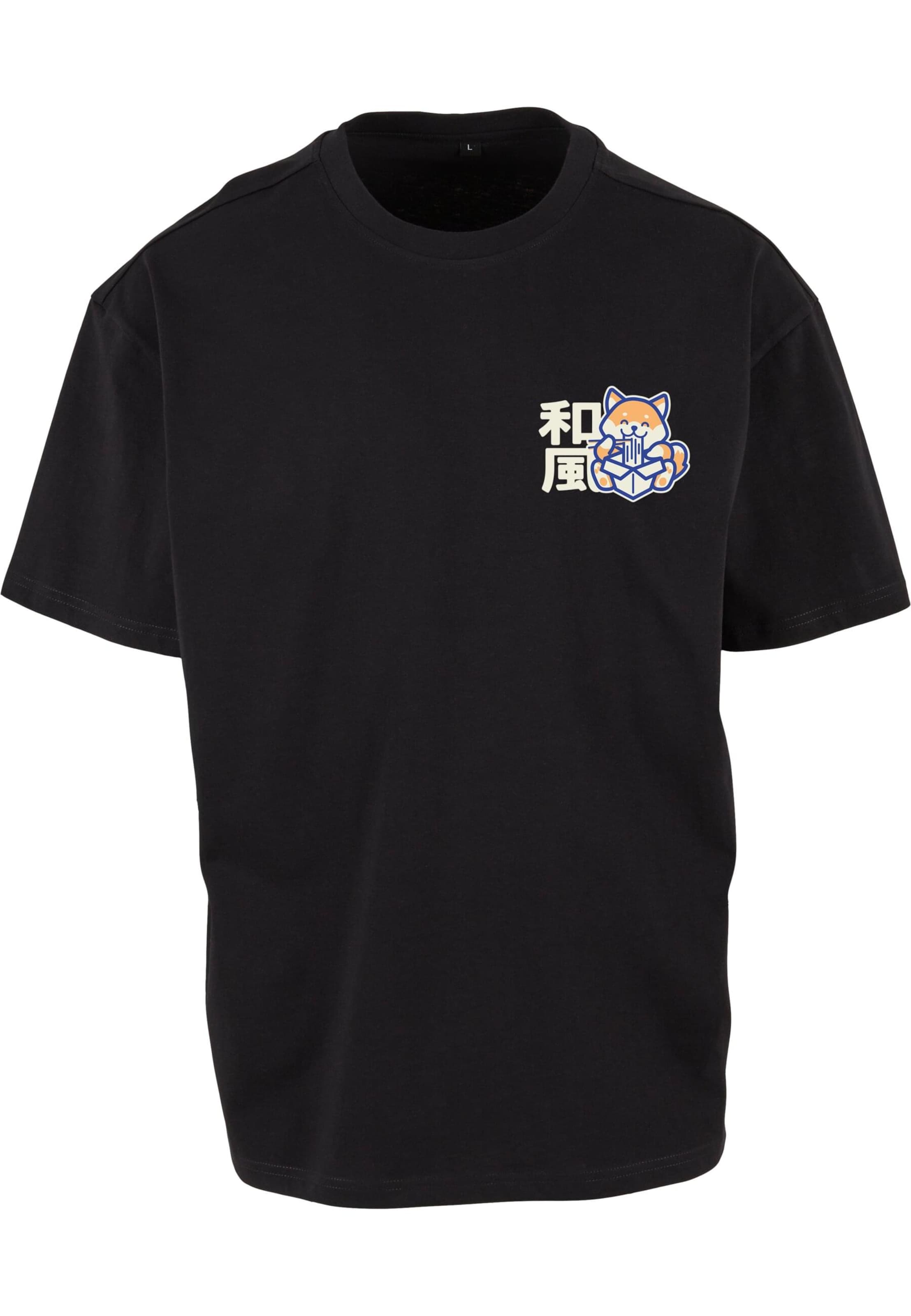 Mister Tee Póló 'Yummy Noodles' - fekete: elől