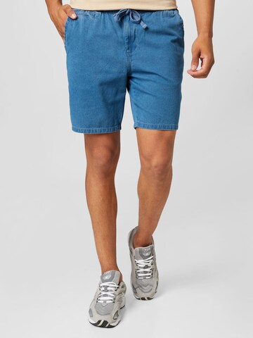 Superdry Regular Trousers in Blue: front