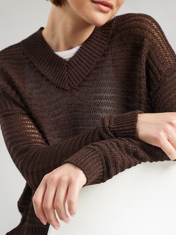 MORE & MORE Sweter 'Ajour' w kolorze brązowy