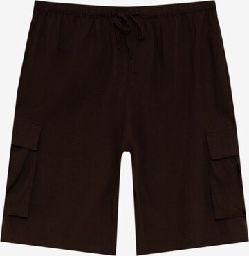 Pull&Bear Loosefit Shorts in Braun: predná strana