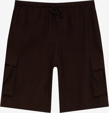 Pull&Bear Ohlapna forma Kargo hlače | rjava barva: sprednja stran