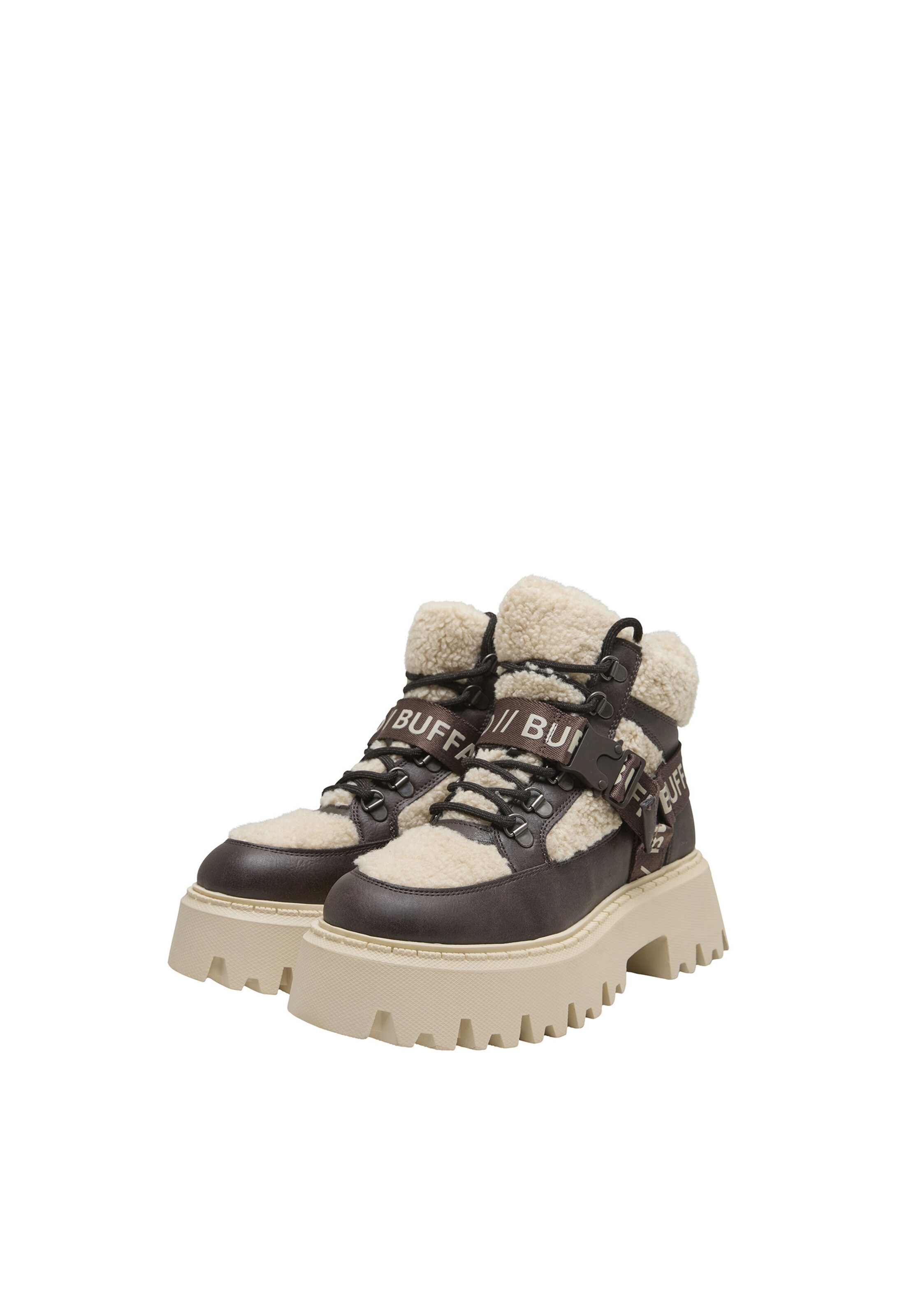 Bottines à lacets 'Aspen' BUFFALO en beige