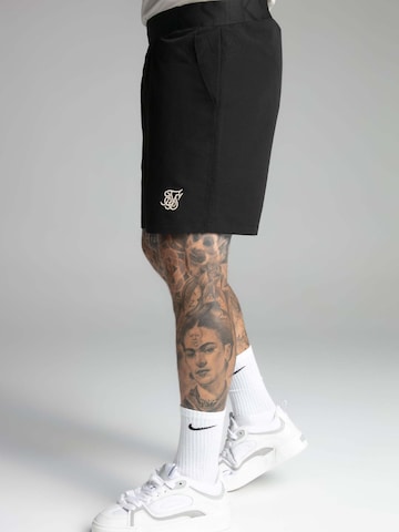 SikSilk Plavecké šortky 'Swim Shorts' – černá: přední strana