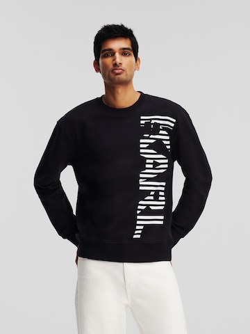 Sweat-shirt Karl Lagerfeld en noir : devant