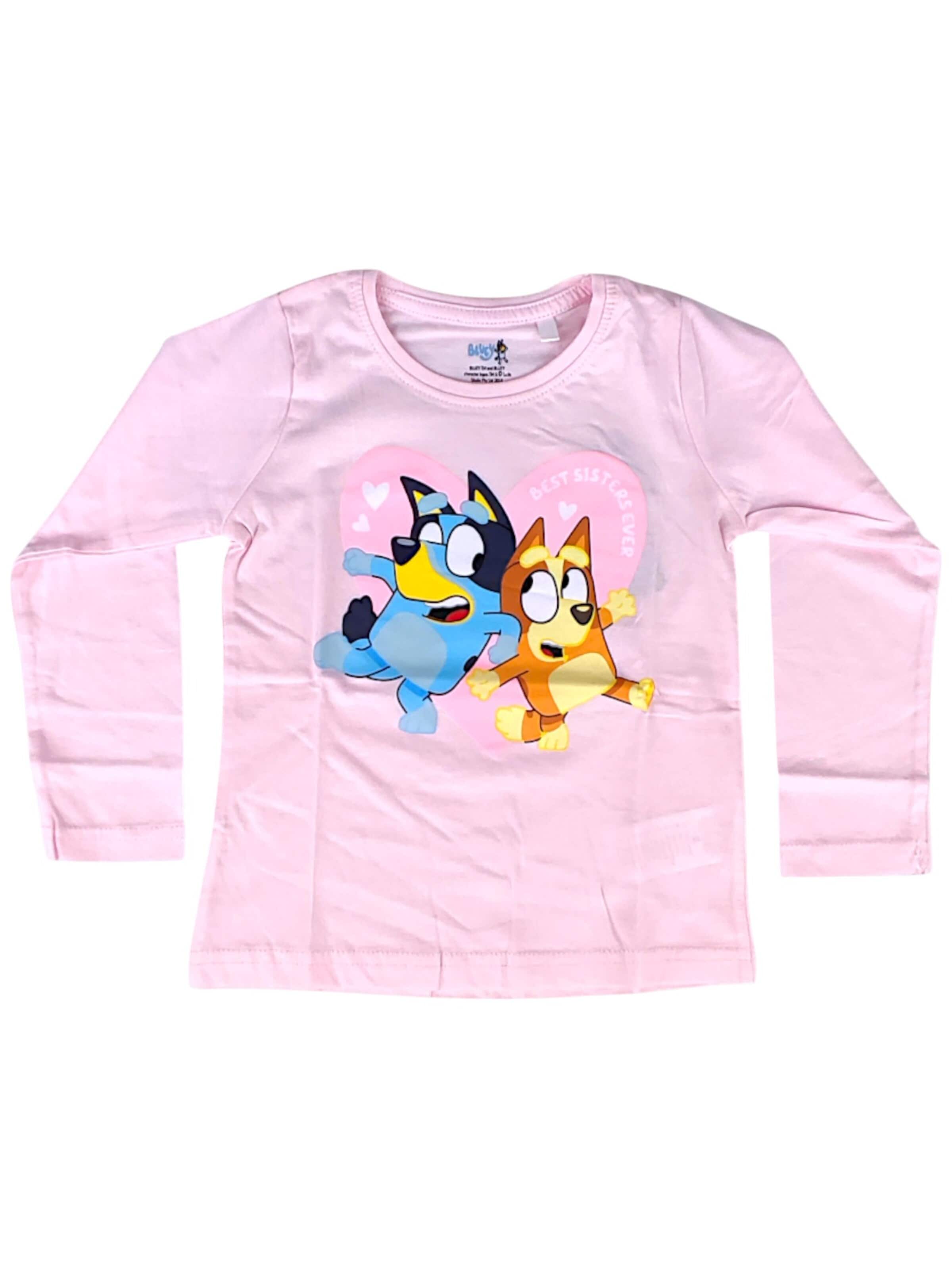 Bluey Shirt 'Bluey & Bingo' in Pink: front