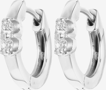Lucardi Earrings 'Modern' in Silver: front