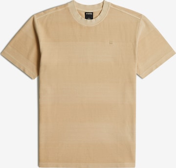 G-STAR T-Shirt - 'Washed Jacquard T-Shirt' in Beige: Vorderseite