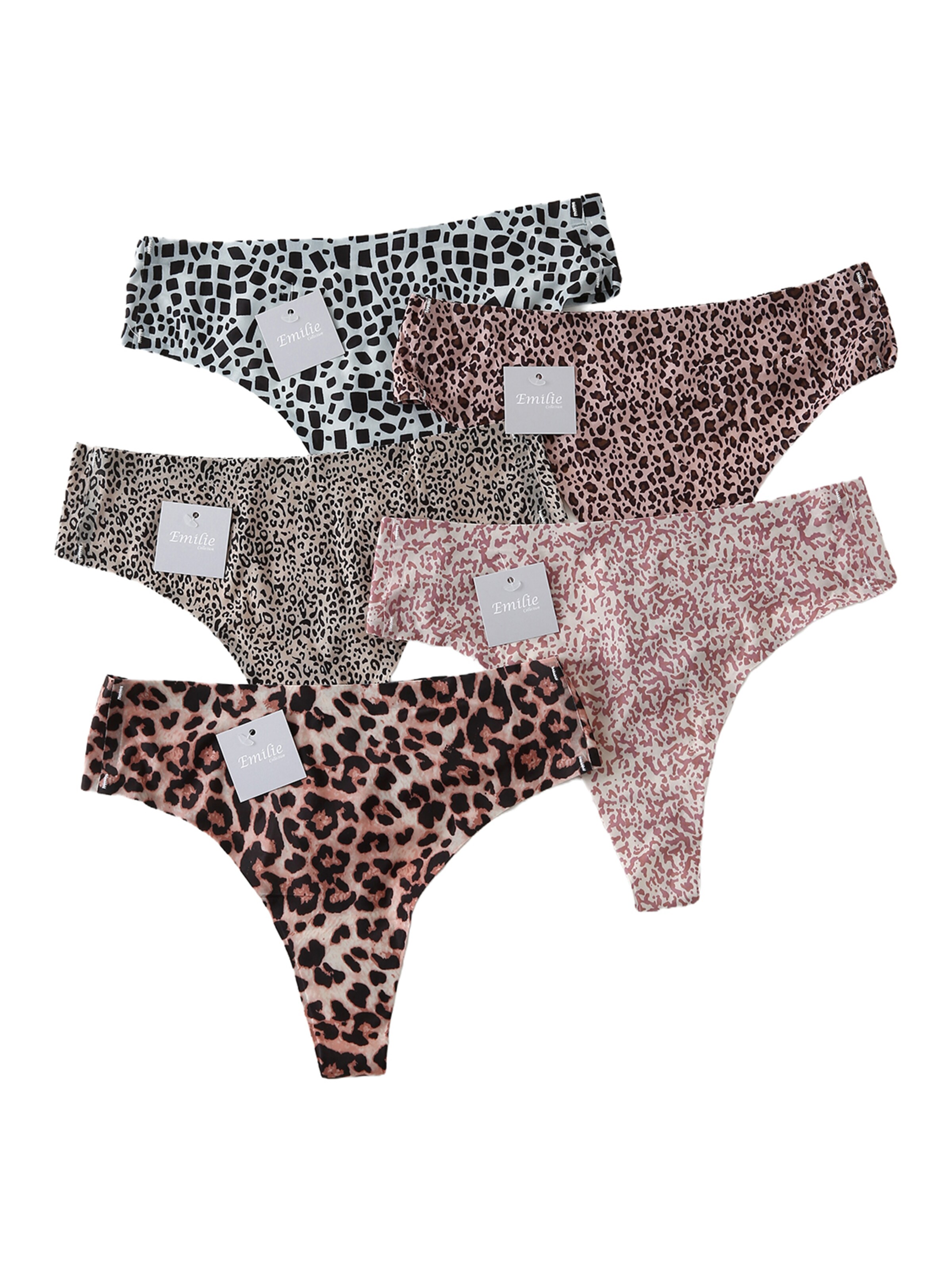 Emilie collection Thong 'Multipack 5' in Mixed colors