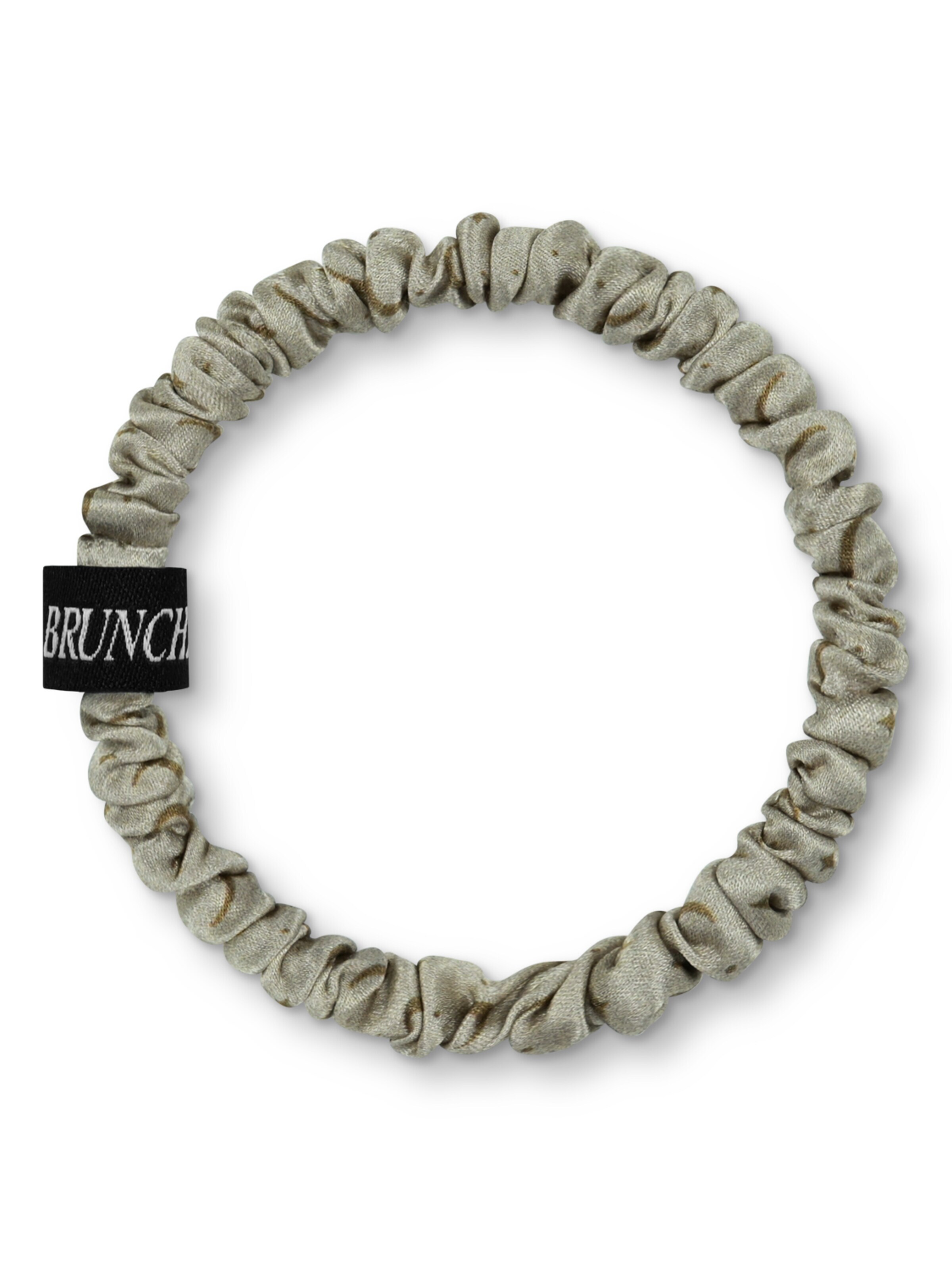 BRUNCHIES® Haarschmuck 'BRUNCHIES® "Mond Sterne Braun" Seiden Scrunchie mit Mond & Sternen in Brauntönen für wunderschöne Hairstyles'‌‌‌‌‌ in Beige: Vorderseite