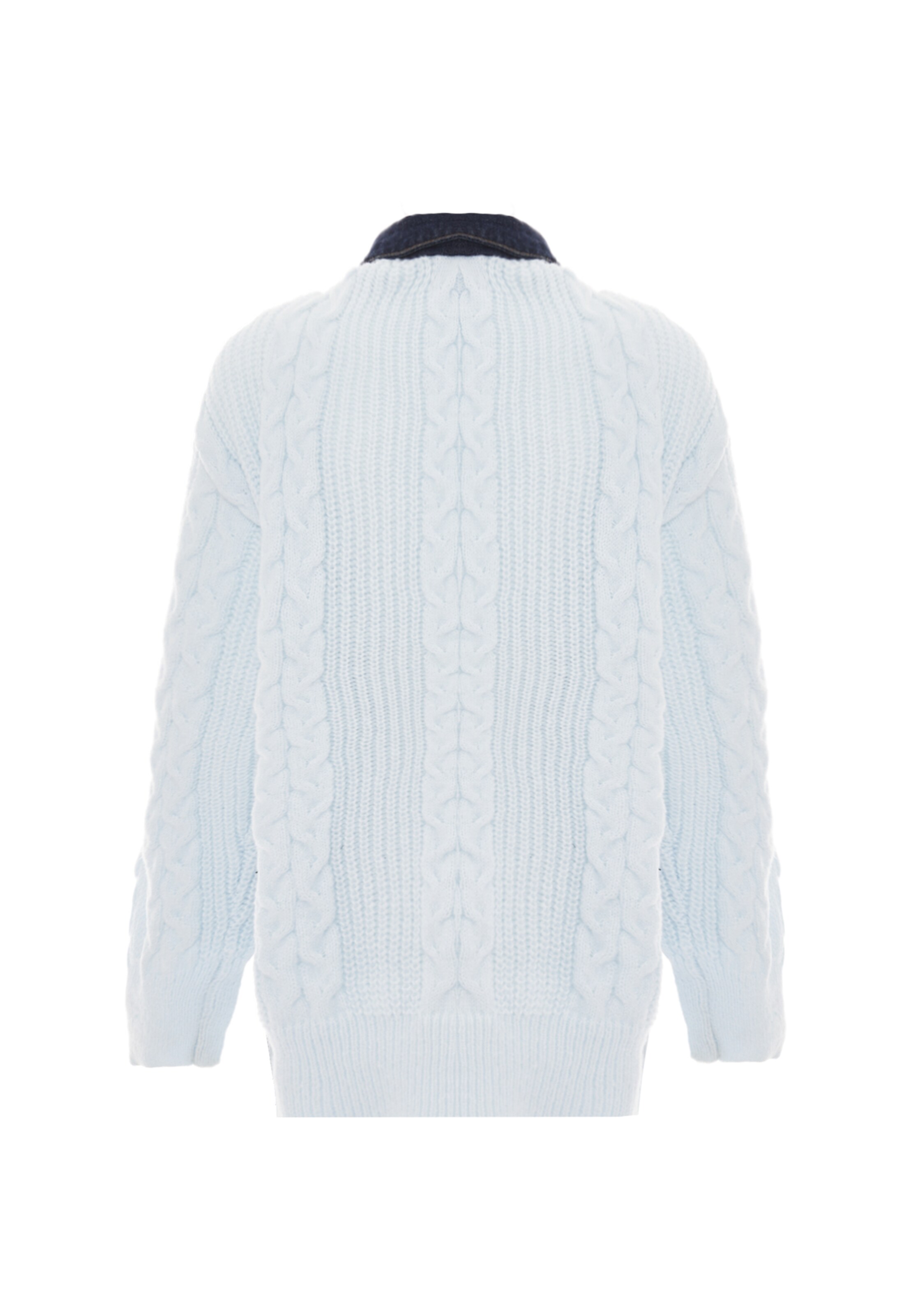 SANIKA Pletena jopa | modra barva