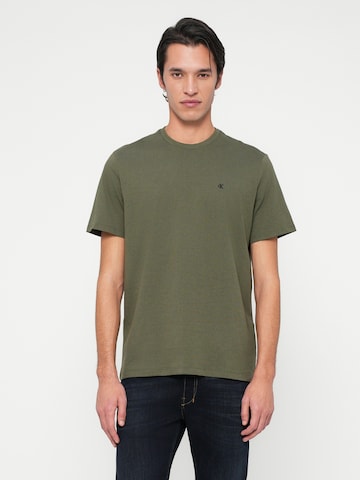 Calvin Klein Jeans Majica 'CLASSIC' | zelena barva: sprednja stran