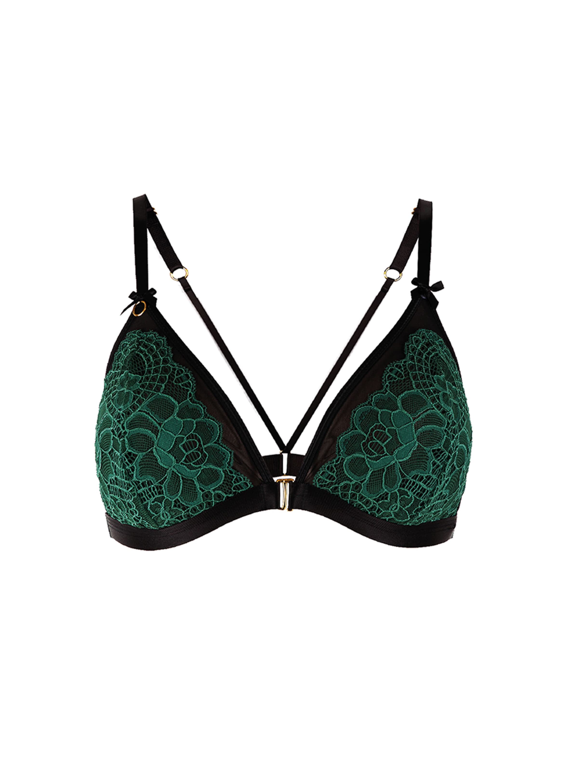 La Muel Lingerie Triangel BH 'Triangle' in Groen: voorkant
