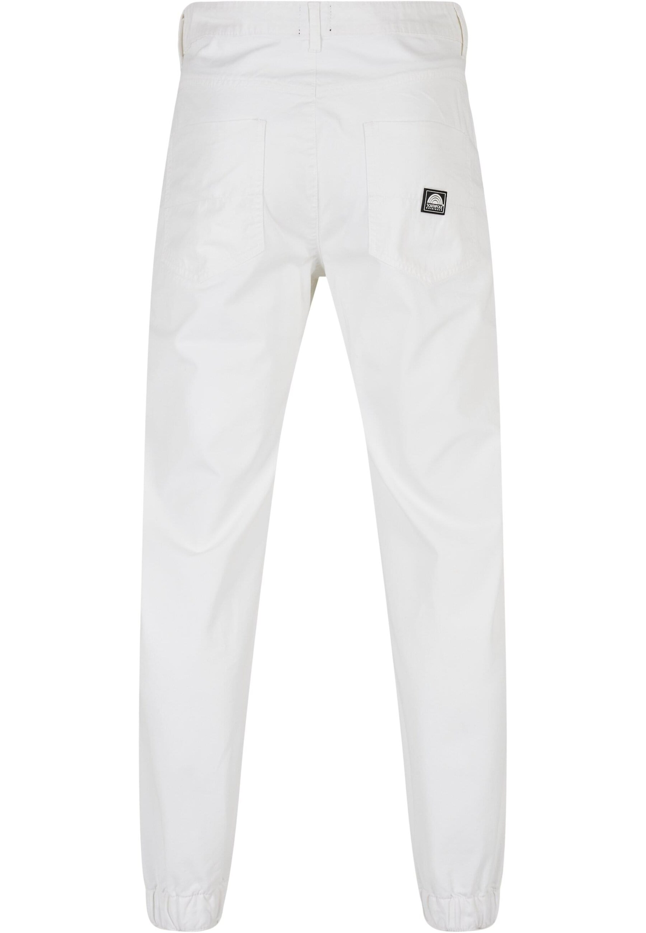 Tapered Pantaloni chino di SOUTHPOLE in bianco